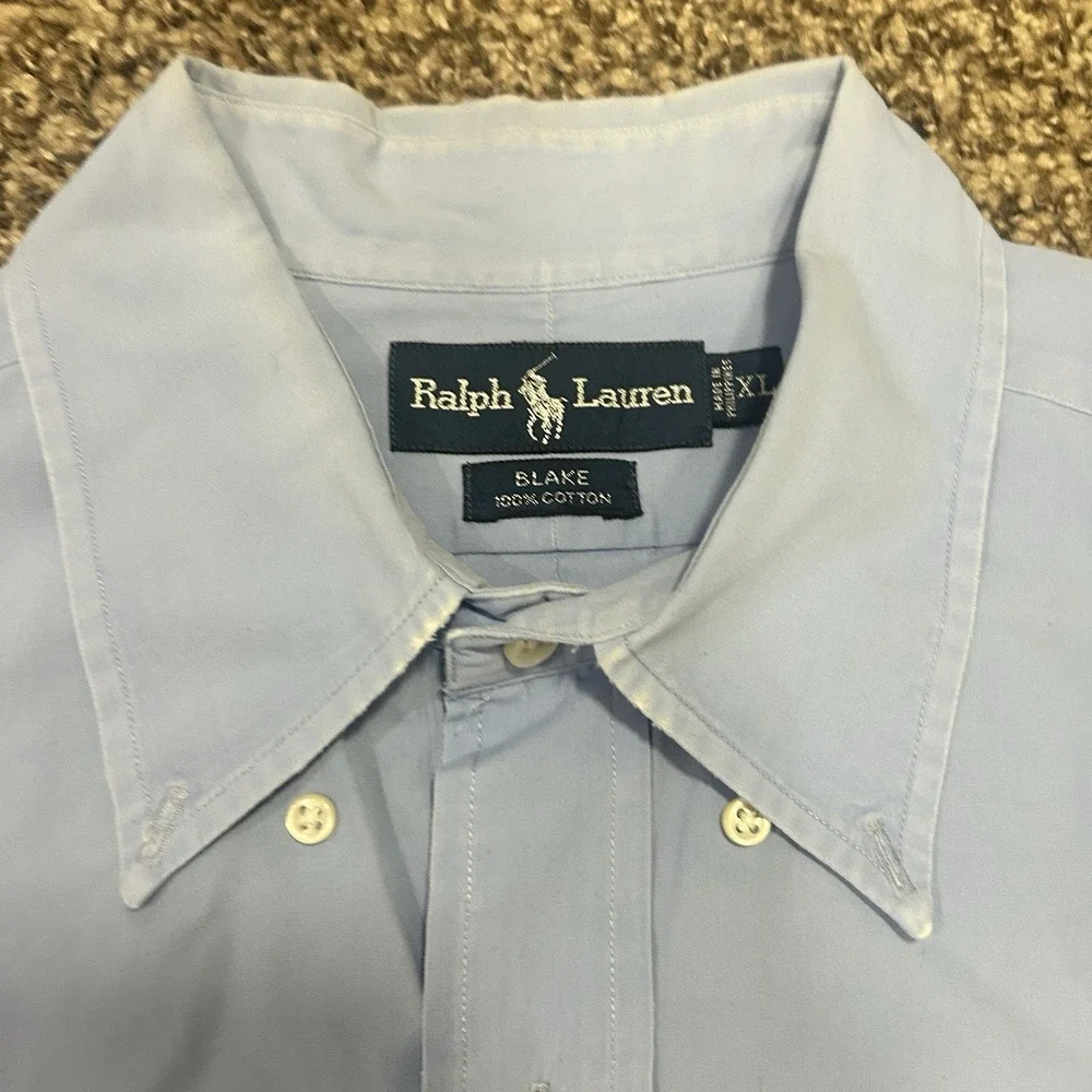 Polo Ralph Lauren Button Down Shirt Men's XL Light Blue